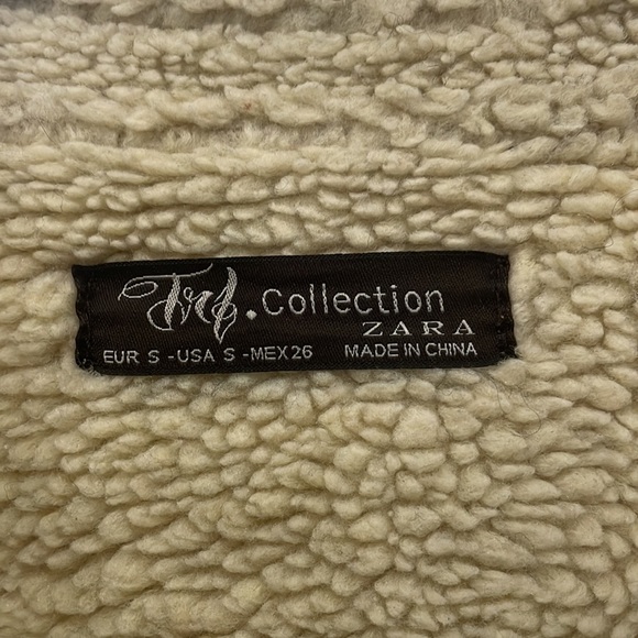 Zara Teddy Coat with suede - Picture 3 of 5